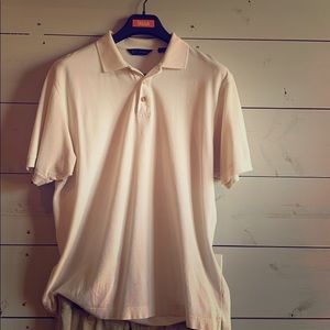 Scotty Barber, White, short sleeve polo, Large